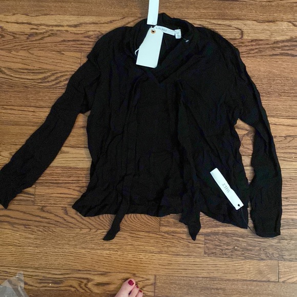Wilt NWT Black Scarf Neck Blouse Size Extra Small - Picture 7 of 7
